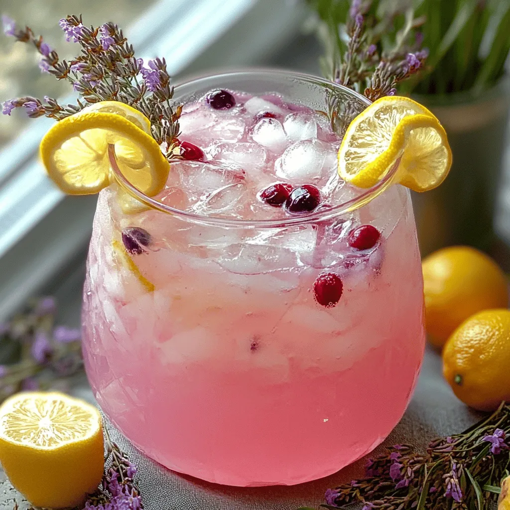 Für pink lavender lemonade brauchst du einige frische und einfache Zutaten. Du benötigst: