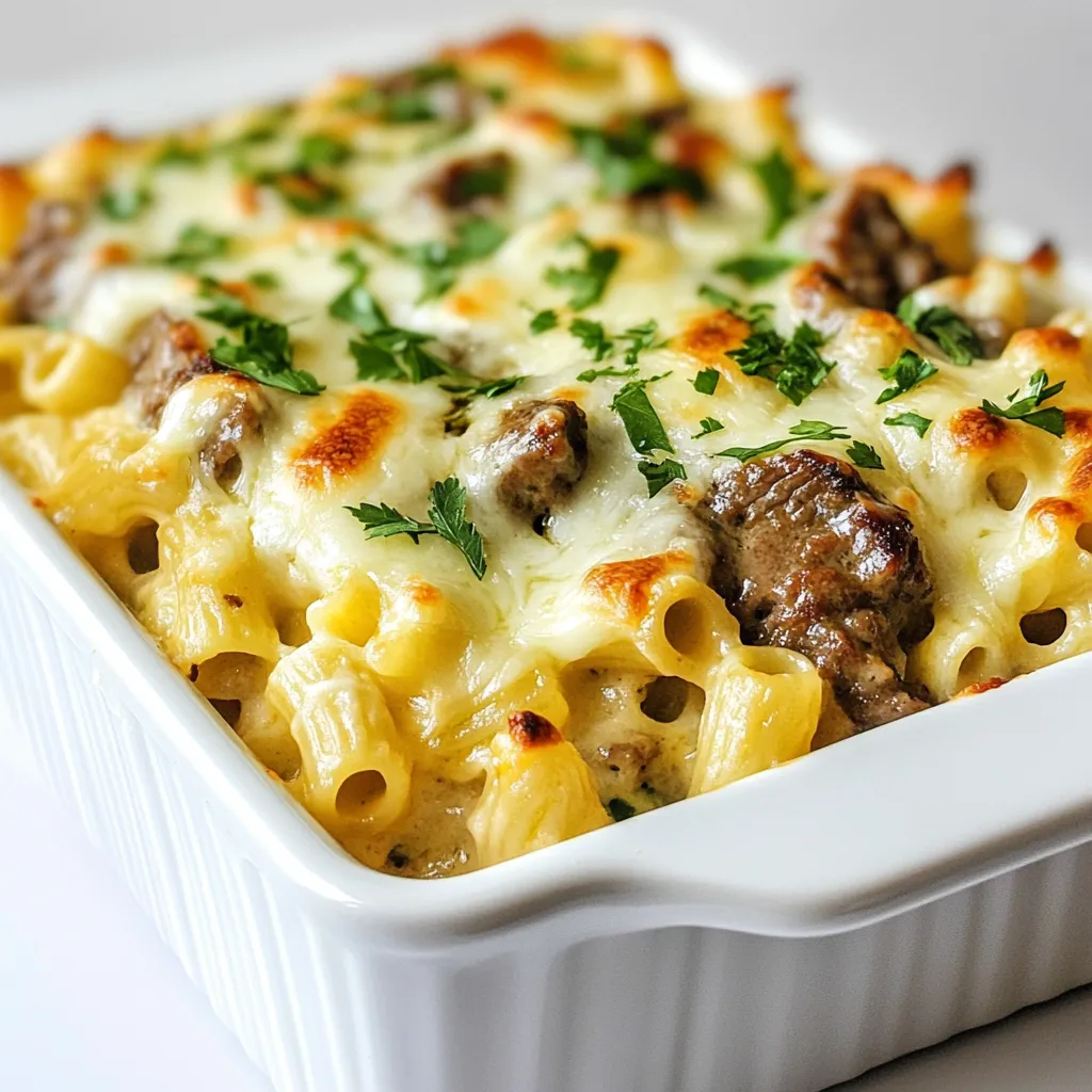 Philly Cheesesteak Mac and Cheese Hohe Proteinfüllung