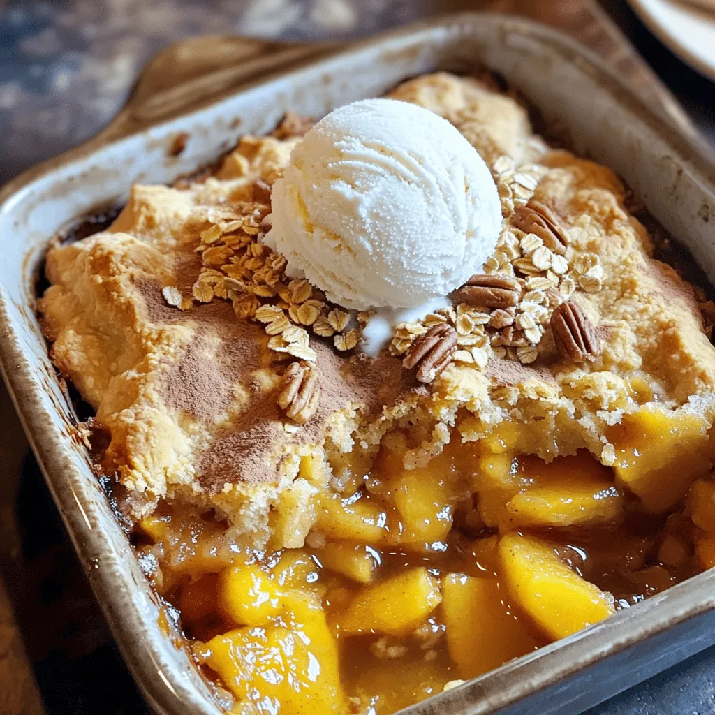 Peach Cobbler Dump Cake Schnelle und leckere Nachspeise