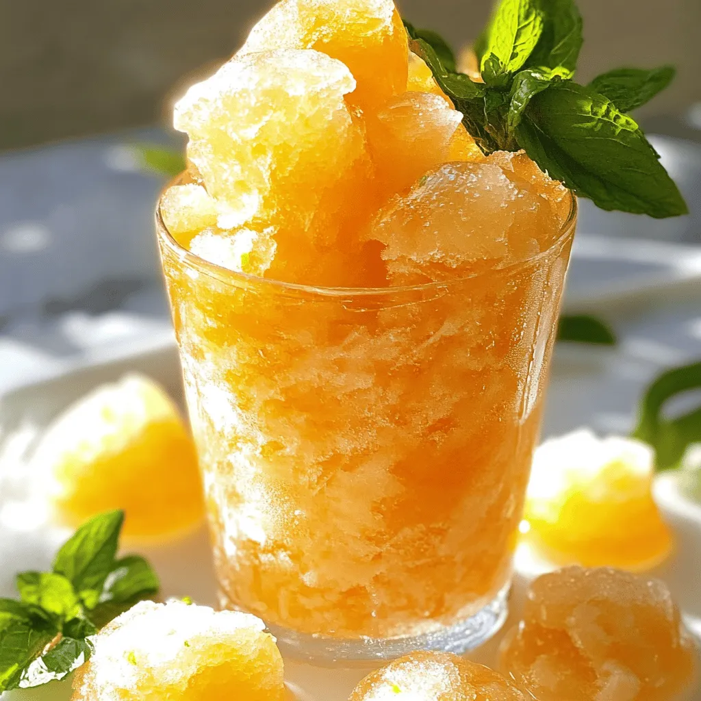 Für die Pfirsich-Limonade Slushy brauchst du frische Zutaten. Du benötigst vier reife Pfirsiche, die du entsteinen und in kleine Stücke schneiden musst. Eine Tasse Wasser sorgt für die nötige Flüssigkeit. Der Zucker, etwa eine halbe Tasse, fügt die Süße hinzu. Für den frischen Geschmack kommt der Saft von zwei Zitronen dazu. Dann sind zwei Tassen Eiswürfel nötig, um die Slushy kühl zu halten. Wenn du es spritzig magst, kannst du auch eine halbe Tasse Mineralwasser verwenden. Frische Minze dient als schöne Garnitur.