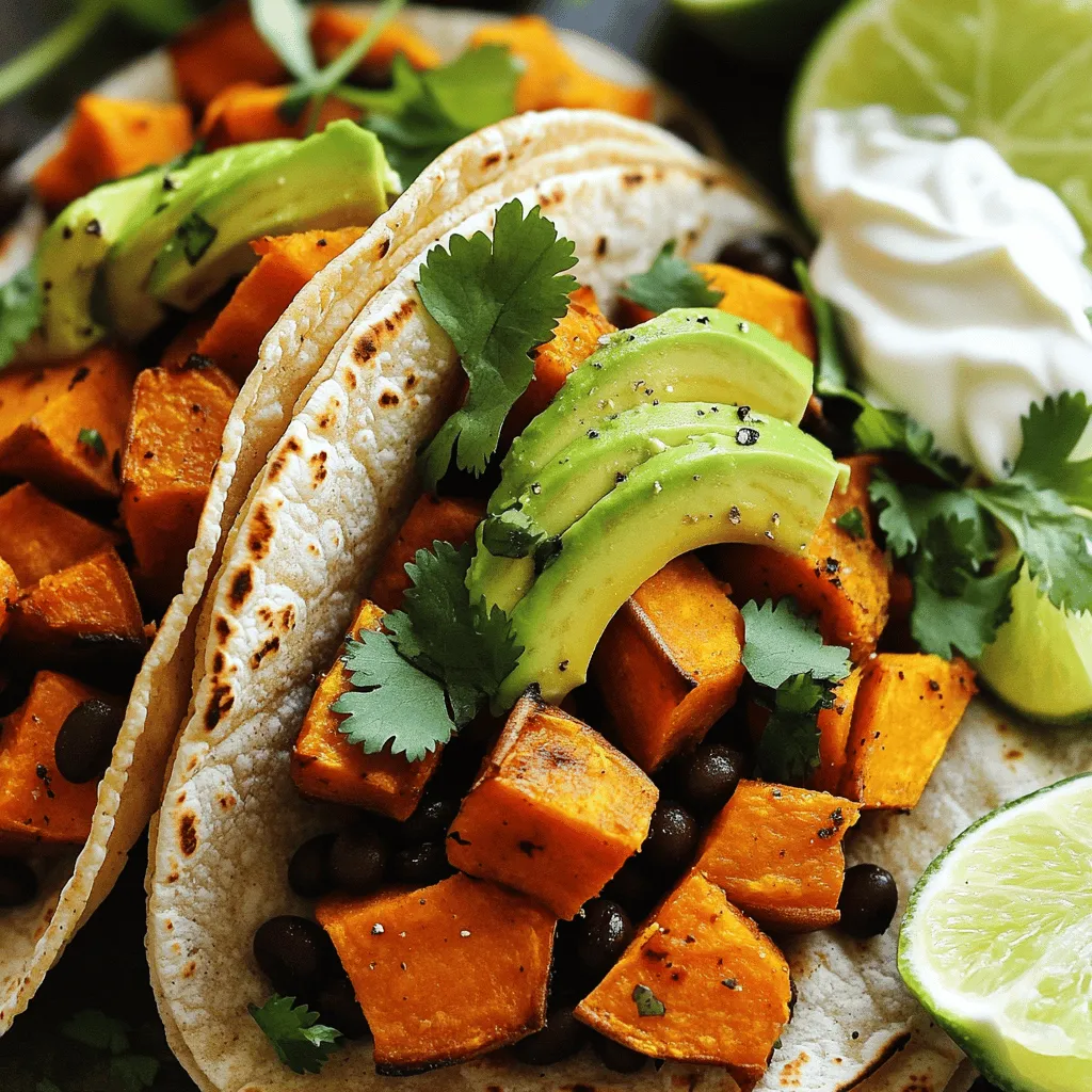Sweet Potato Black Bean Tacos Schmackhafte Genussexplosion