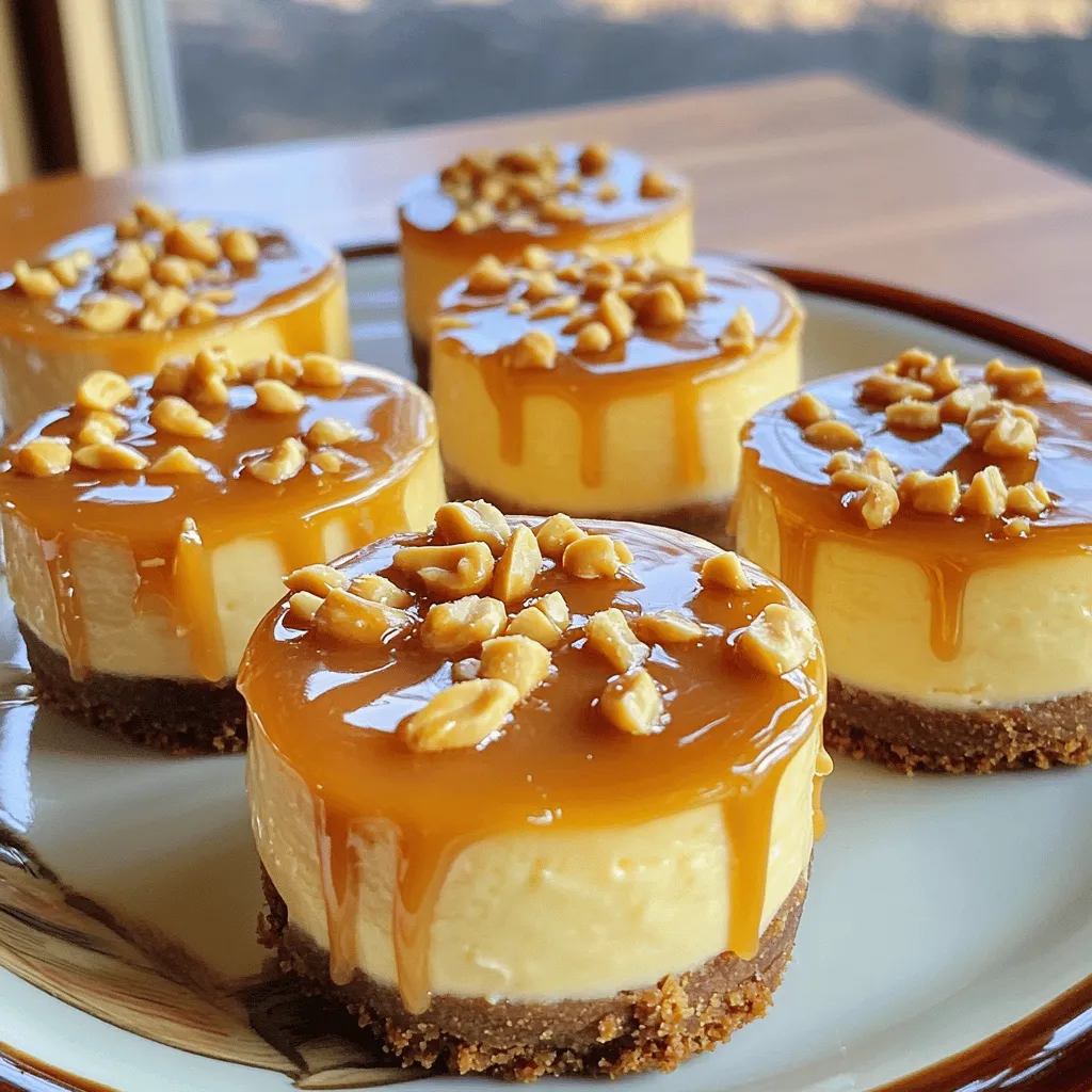 Peanut Butter Caramel Mini Cheesecakes Einfaches Rezept