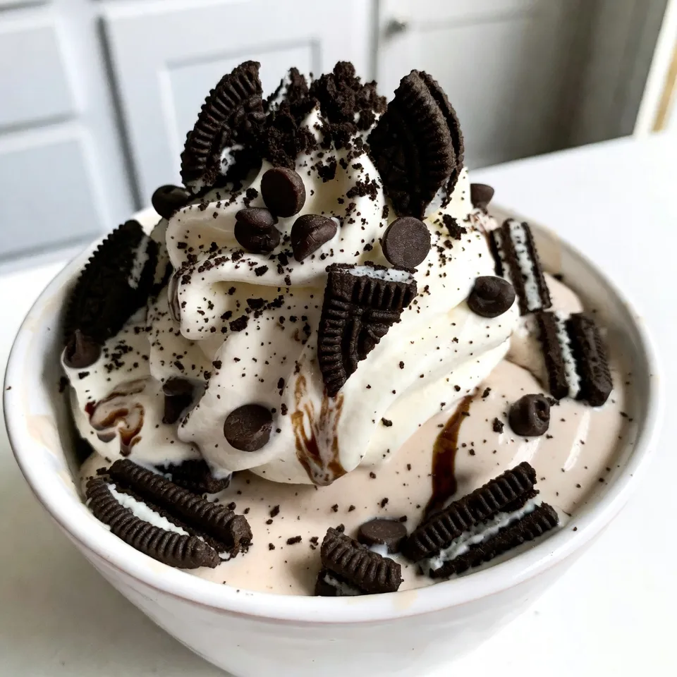 No-Churn Cookies and Cream Ice Cream Einfach Zubereiten