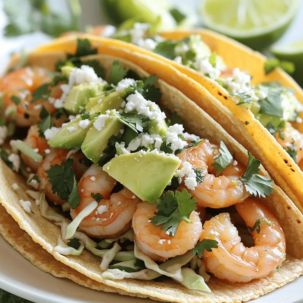 Koriander-Limetten-Garnelen-Tacos Frisch und Lecker