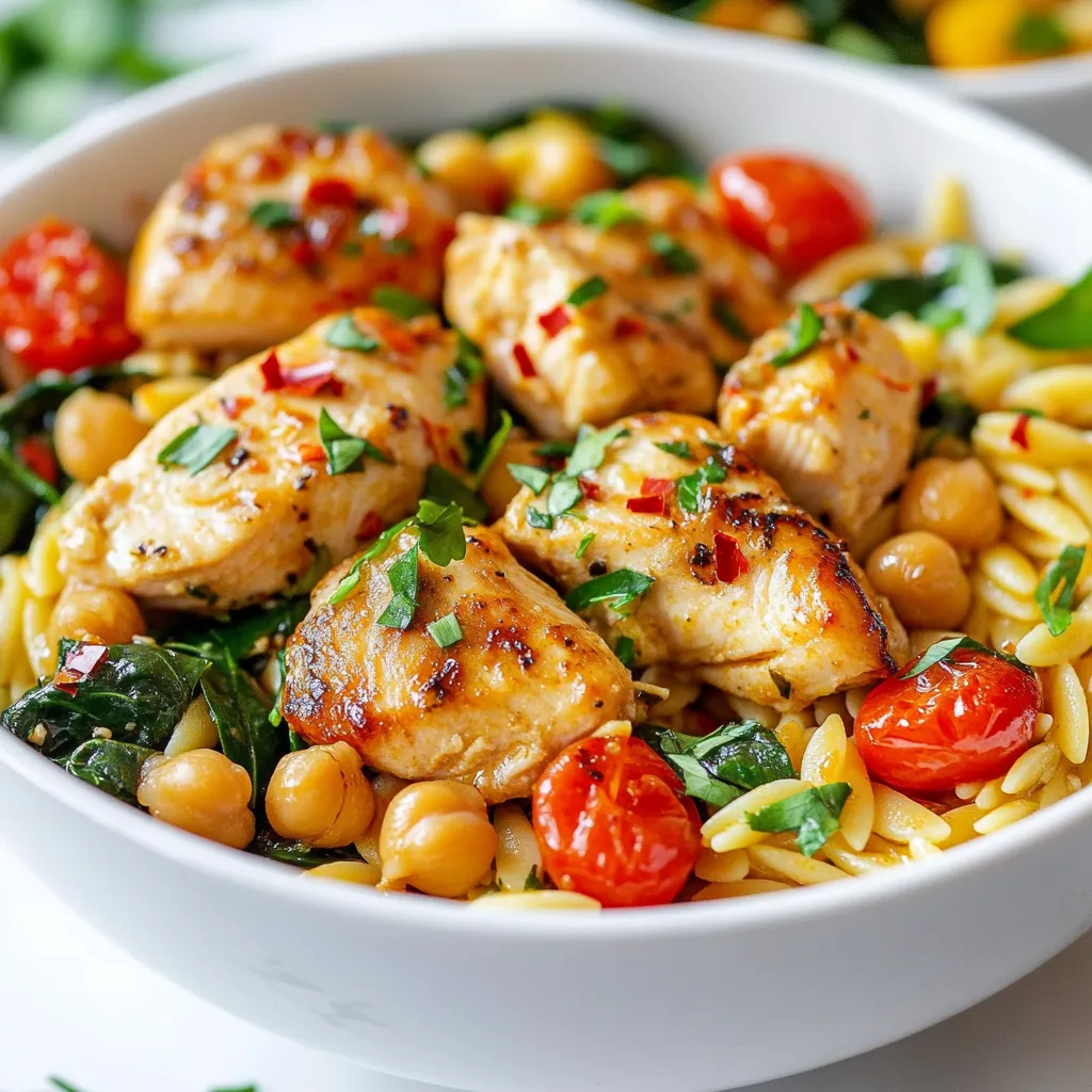 High Protein Chicken Orzo Einfach und Nahrhaft