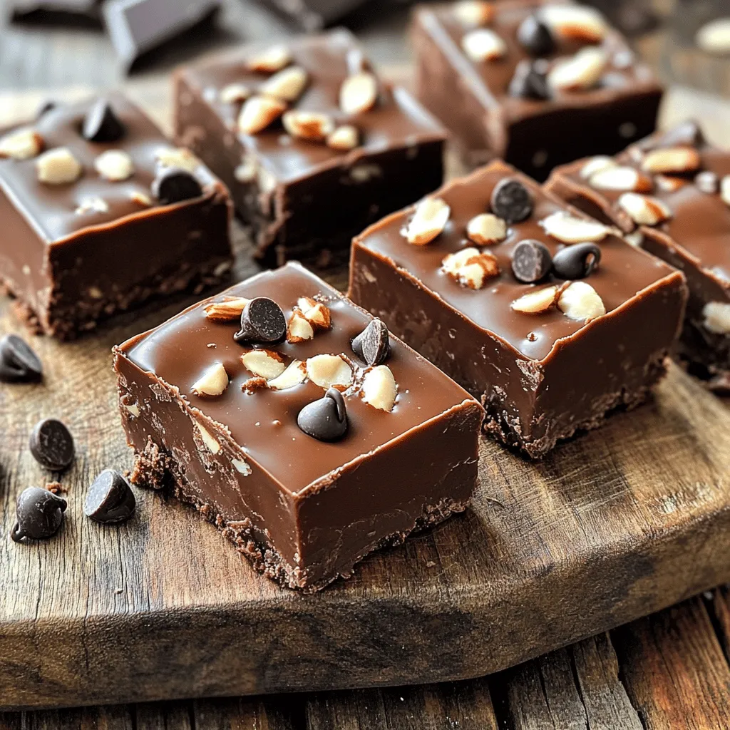 Schokoladen-Mandel-Proteinfudge-Riegel nahrhafte Snacks