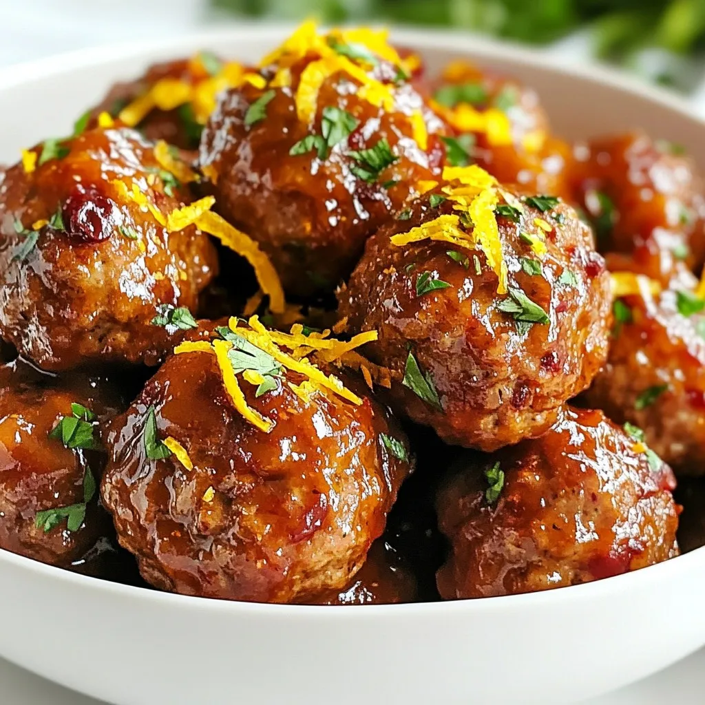 Cranberry Orange Glazed Meatballs Einfaches Rezept