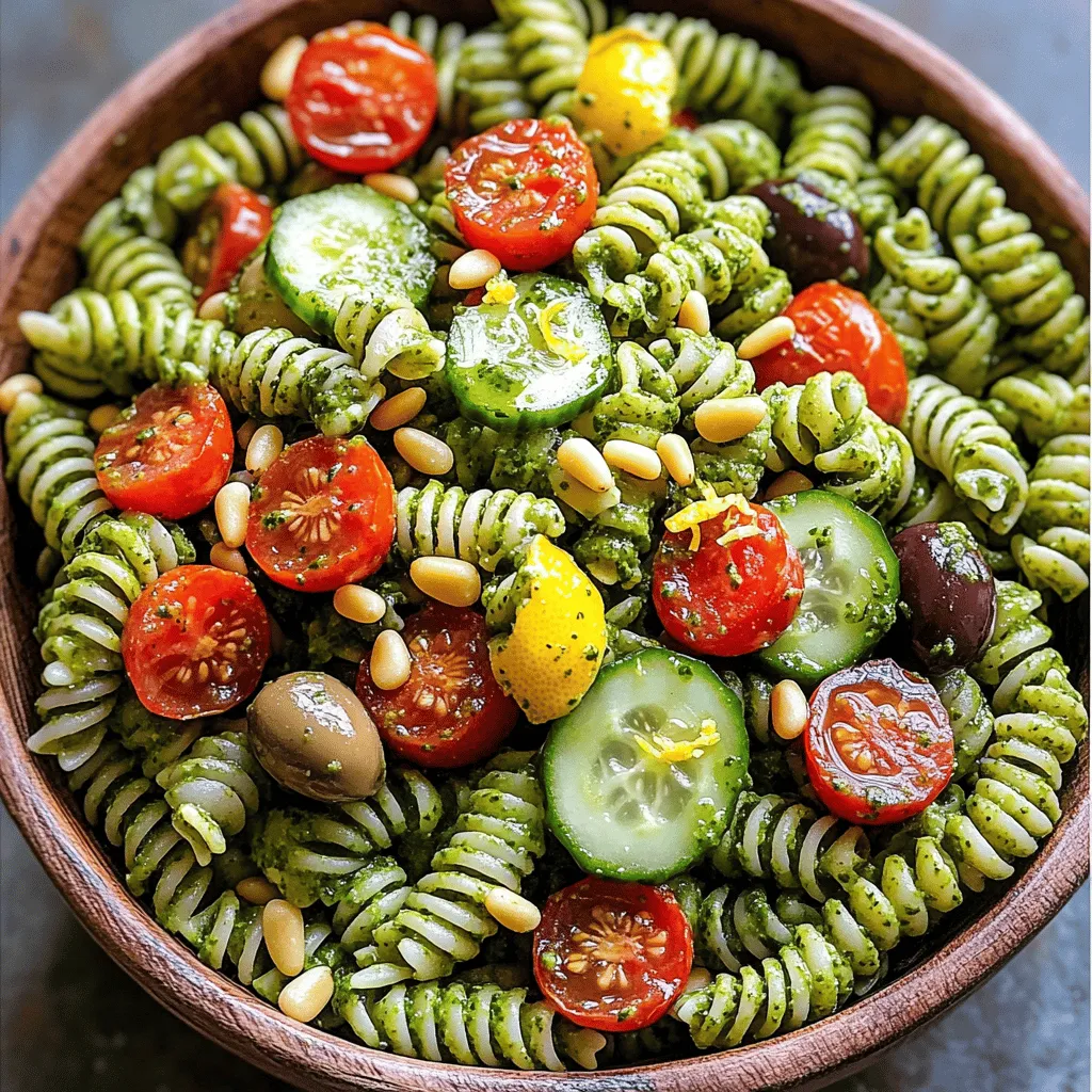 Pesto Pasta Salad Frisch und Einfache Zubereitung