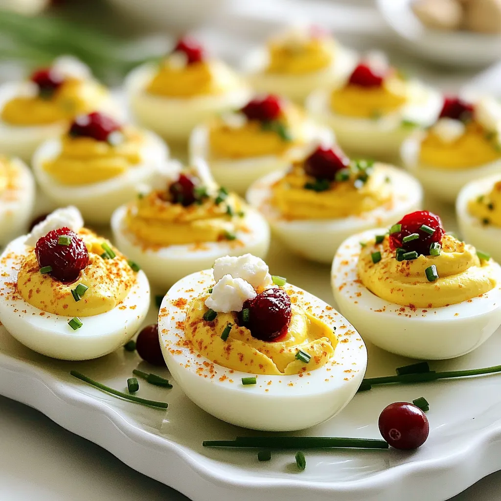 Cranberry Deviled Eggs Ein leckerer Genuss