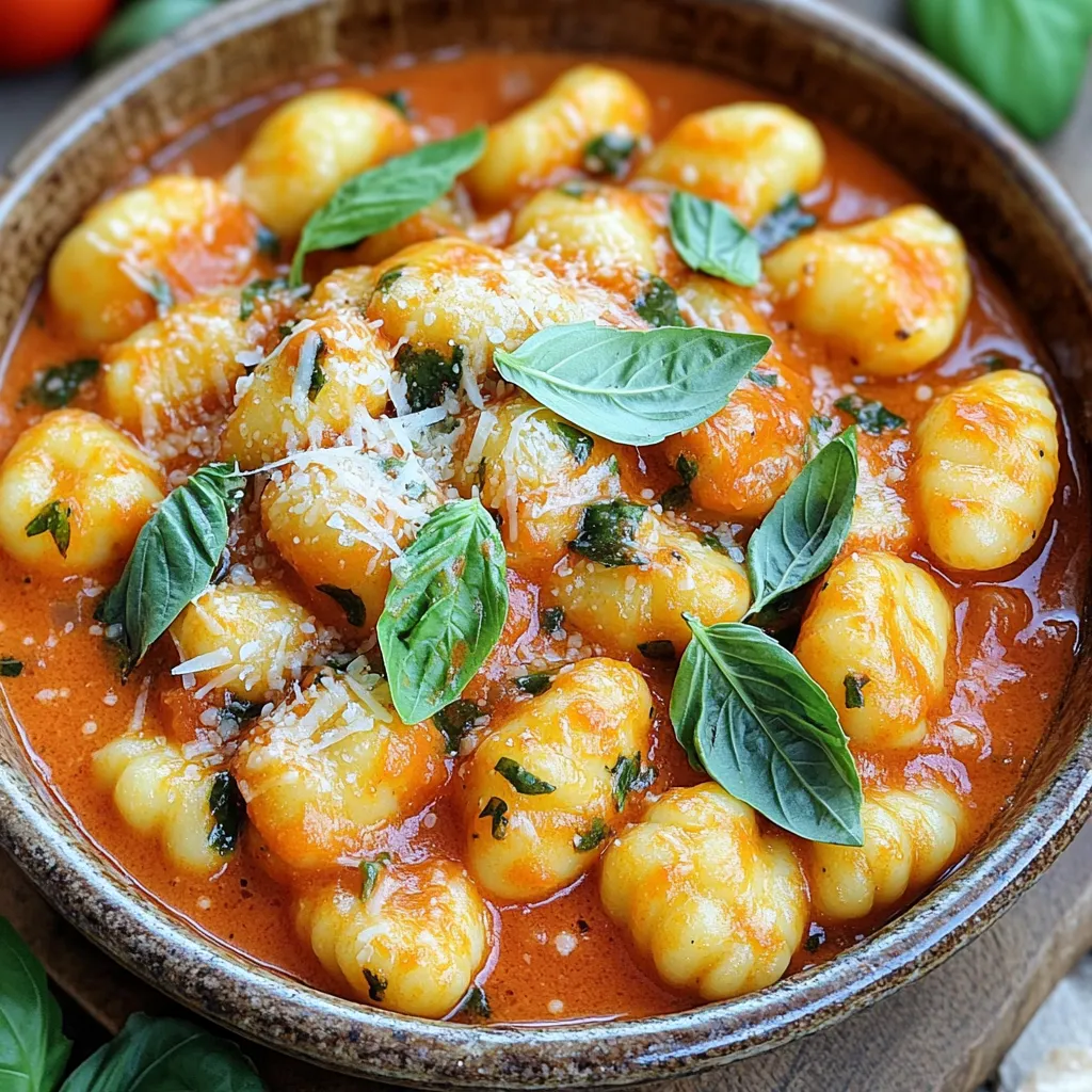 Einfaches One-Pot Creamy Tomato Basil Gnocchi Rezept