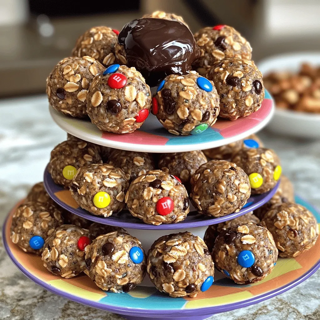 Monster Cookie Protein Balls für gesunde Snacks