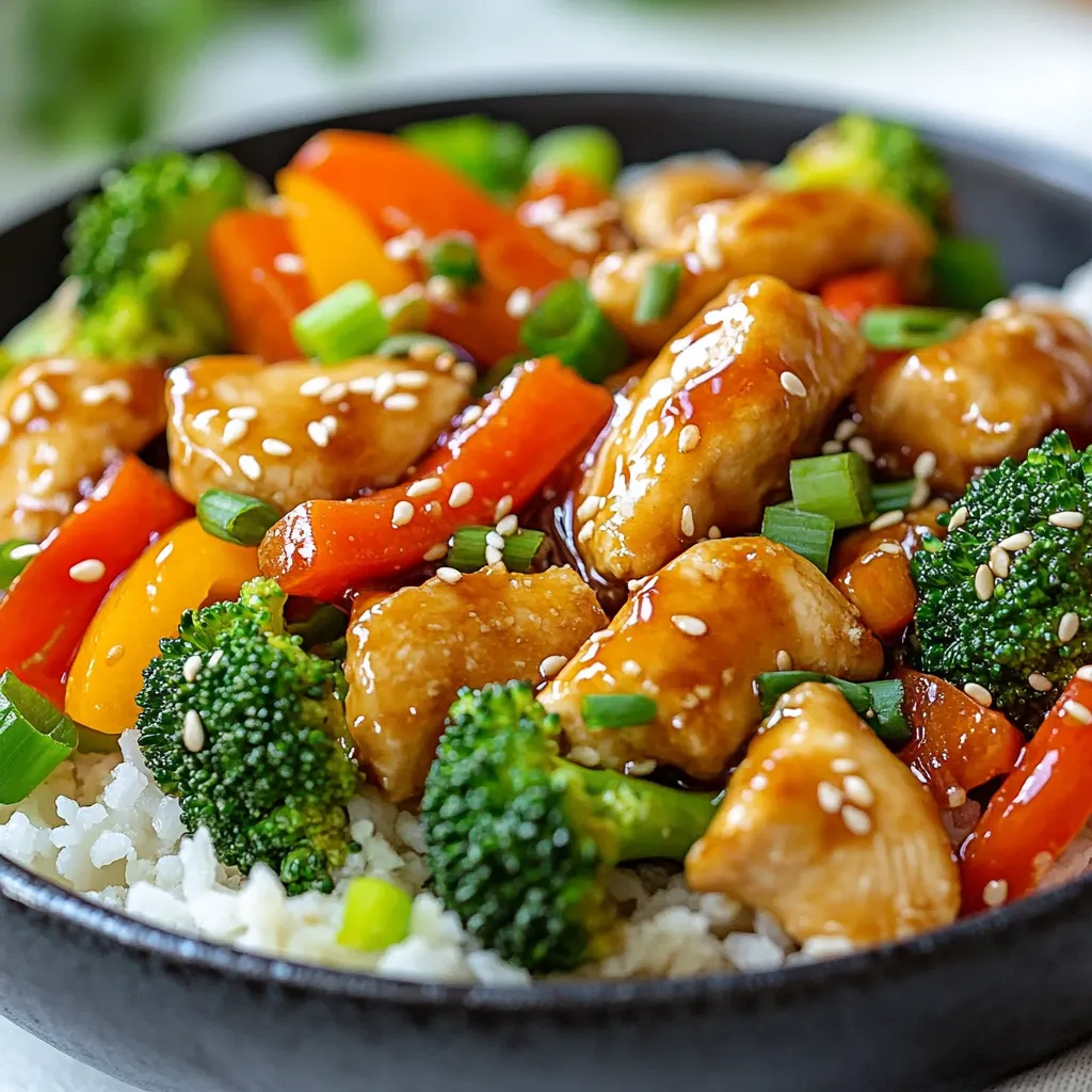 Mongolian Chicken Stir Fry Gesund und Einfach Rezept