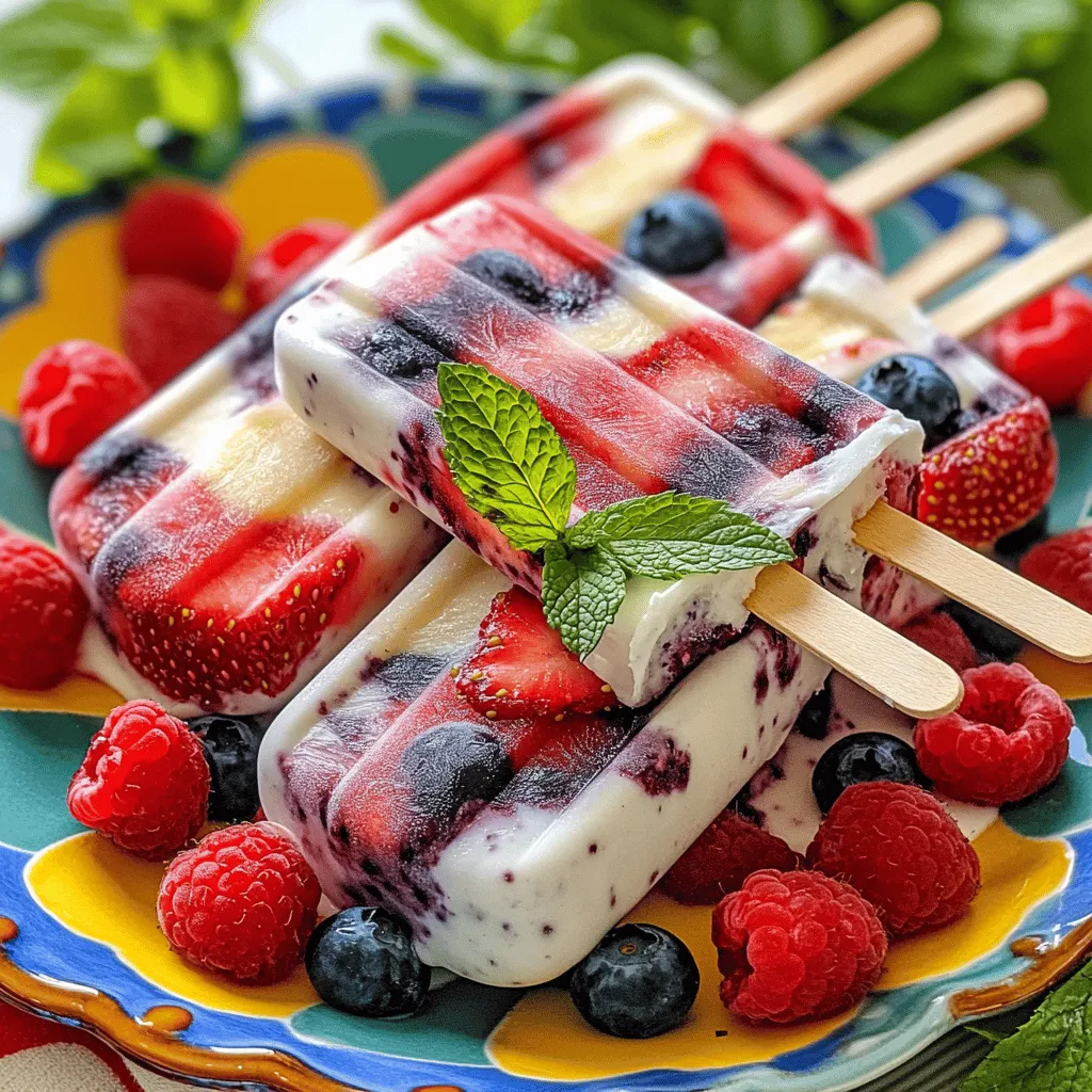 Berry Smoothie Popsicles für erfrischenden Genuss