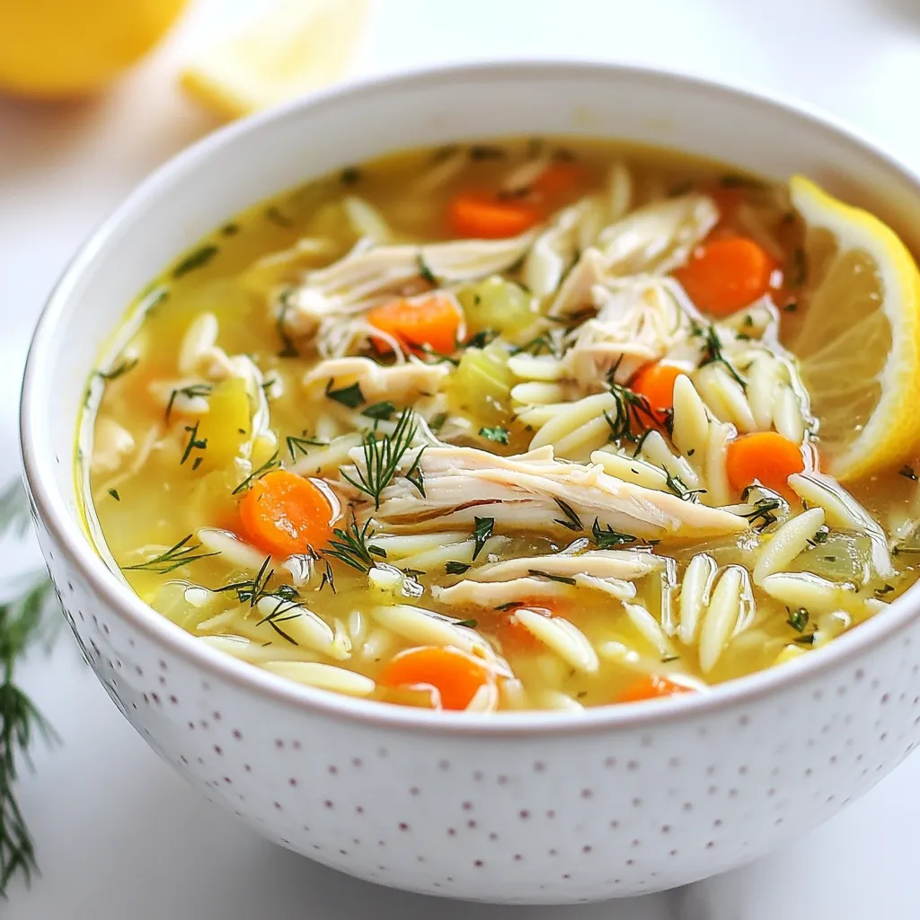 Griechische Zitronen-Hühnchensuppe Frisch und Köstlich