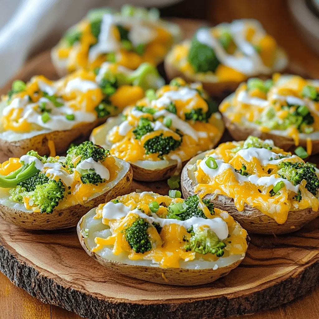 Cheesy Broccoli Cheddar Potato Skins Einfaches Rezept