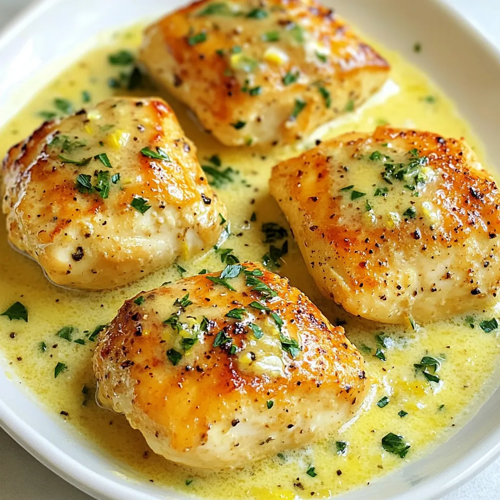 Creamy Lemon Parmesan Chicken Schnelles und Einfaches Gericht