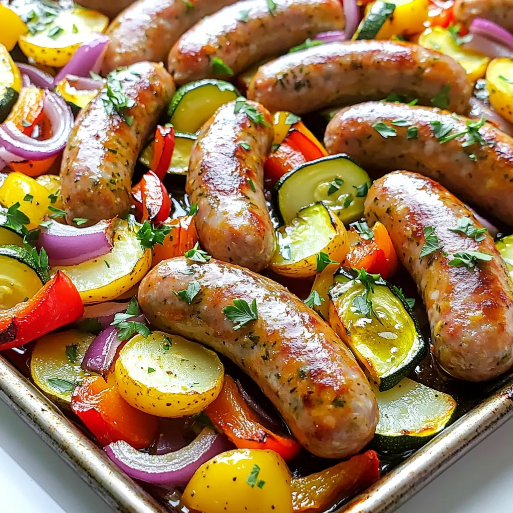 Sausage &#038; Veggie Sheet Pan Dinner Einfache und Leckereien