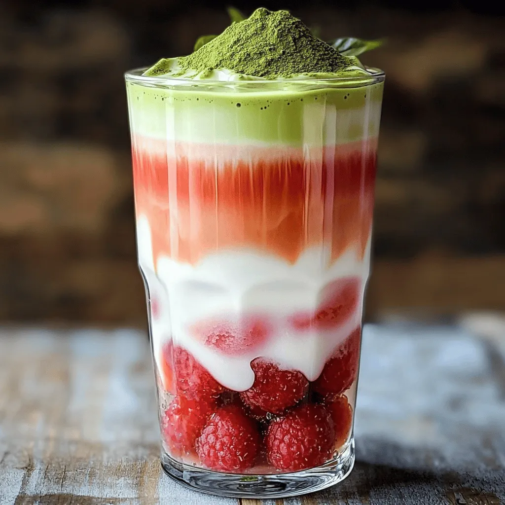Um einen köstlichen Strawberry Matcha Latte zu machen, brauchst du frische Zutaten. Hier sind die Zutaten für Strawberry Matcha Latte: