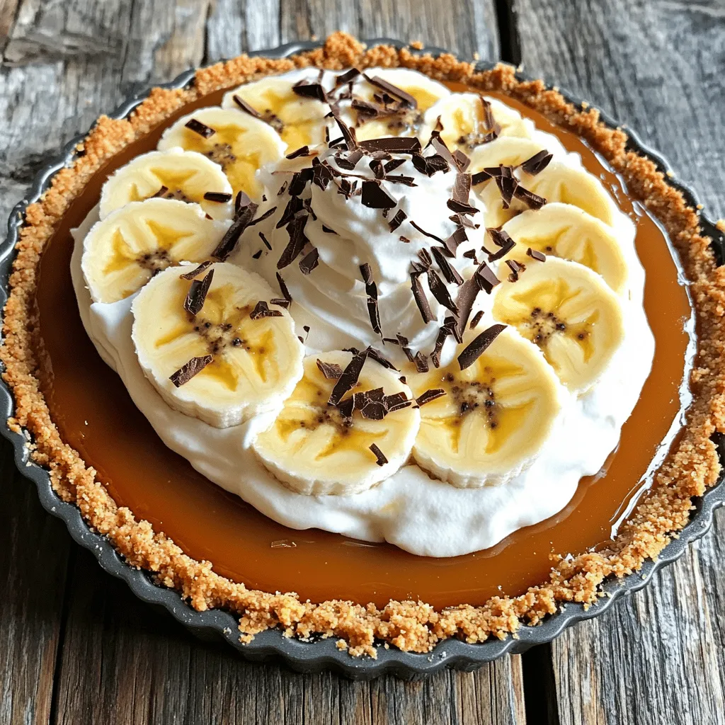 Leckere Easy Banoffee Pie mit Karamell und Sahne