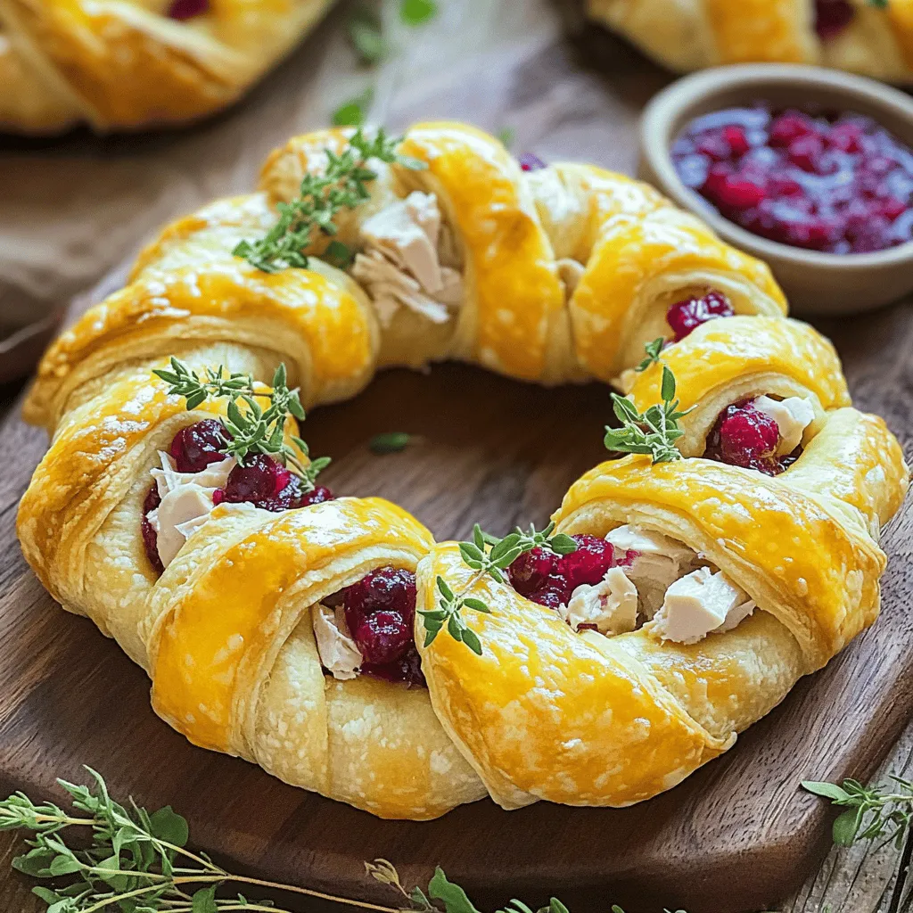 Herzhafter Truthahn-Cranberry-Crescent-Ring Rezept