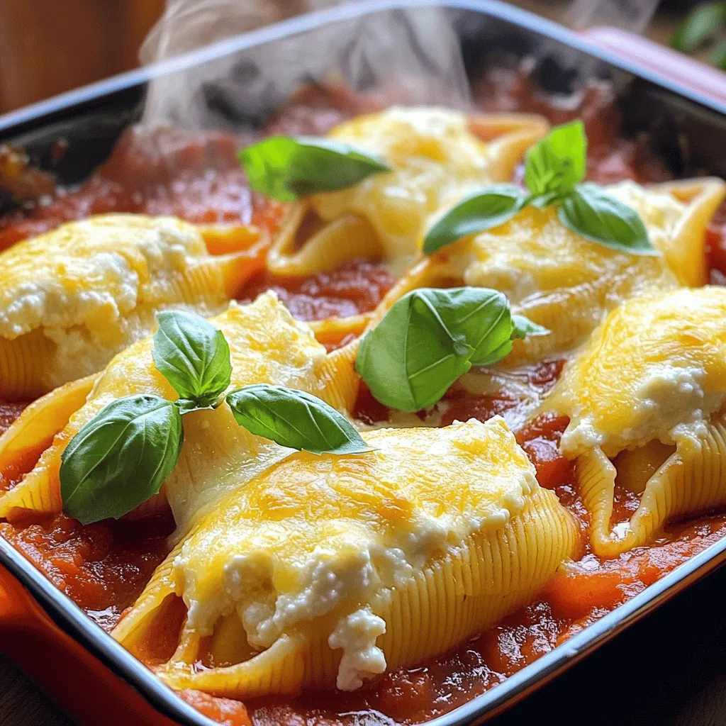 Käsegefüllte Muscheln Marinara Einfaches Rezept