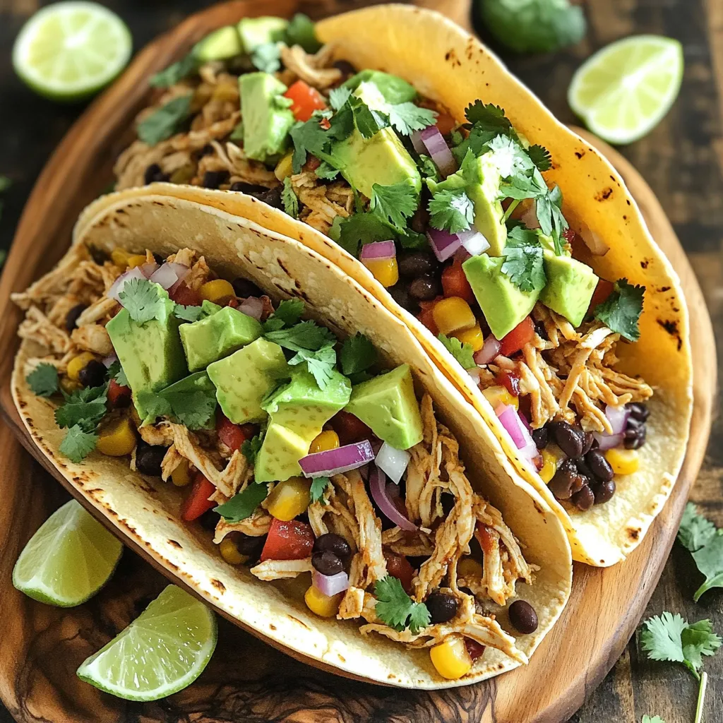 Slow Cooker Chili Lime Chicken Tacos Einfaches Rezept