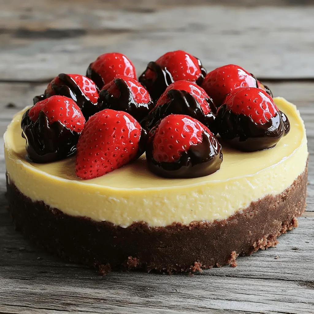 Schokoladenüberzogener Erdbeer-Cheesecake leicht zubereiten