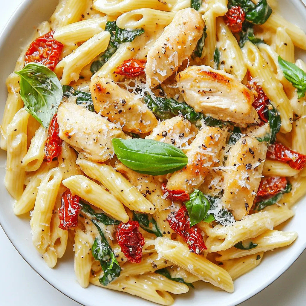 Tuscan Chicken Pasta Einfache und leckere Mahlzeit