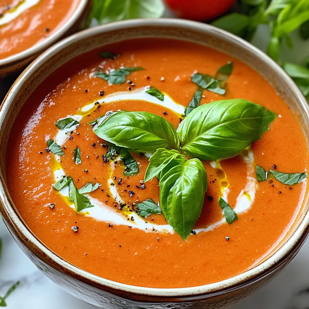 Lecker Slow Cooker Tomato Basil Soup Schritt für Schritt