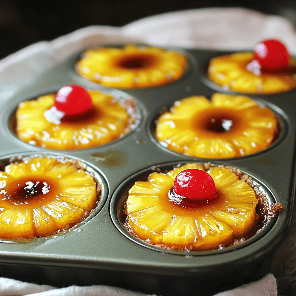 Für die Muffin Tin Mini Pineapple Upside Down Cakes brauchst du: