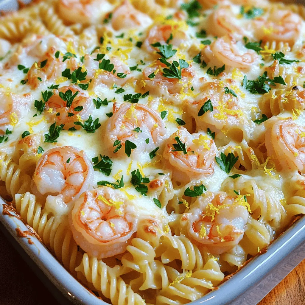 Leckeres Shrimp Scampi Pasta Bake Einfache Rezeptidee