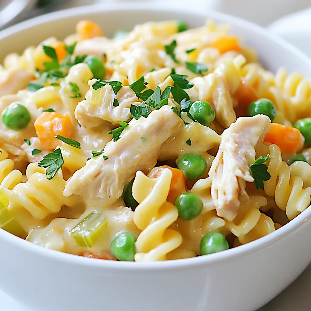 Chicken Pot Pie Pasta Gesunde und einfache Mahlzeit