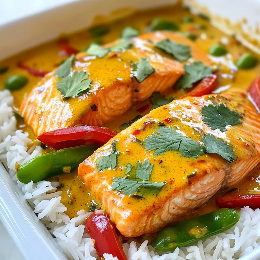 Salmon Coconut Curry Einfaches und schmackhaftes Gericht