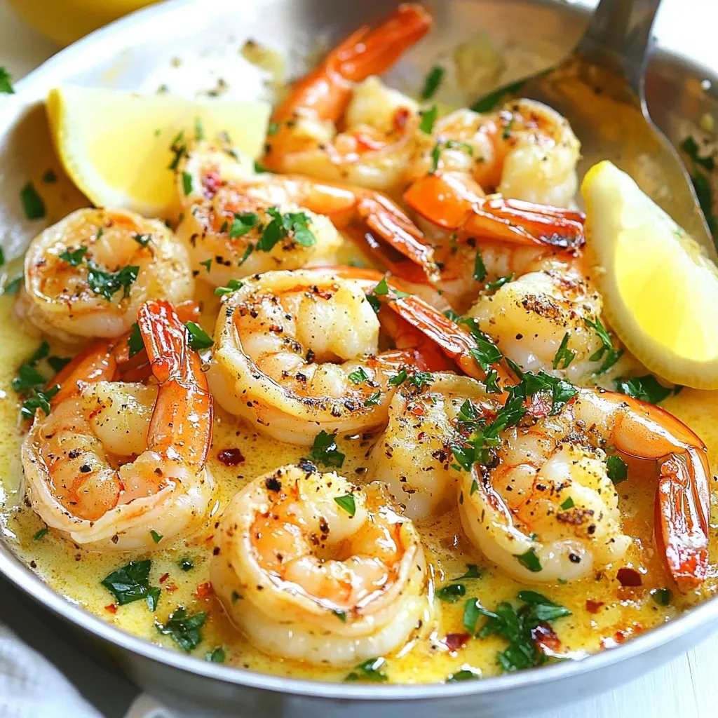 Knoblauchbutter Garnelenpfanne Einfache und köstliche Mahlzeit