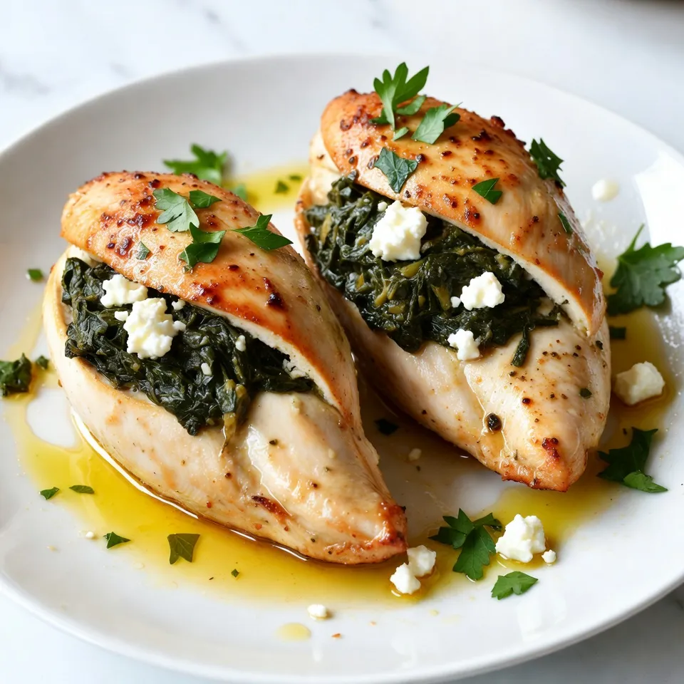 Spinach Feta Stuffed Chicken Köstliches Rezept