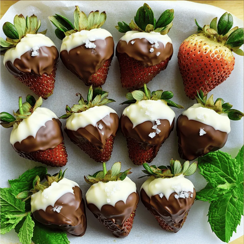 Schokoladenüberzogene Erdbeeren verführerische Köstlichkeit
