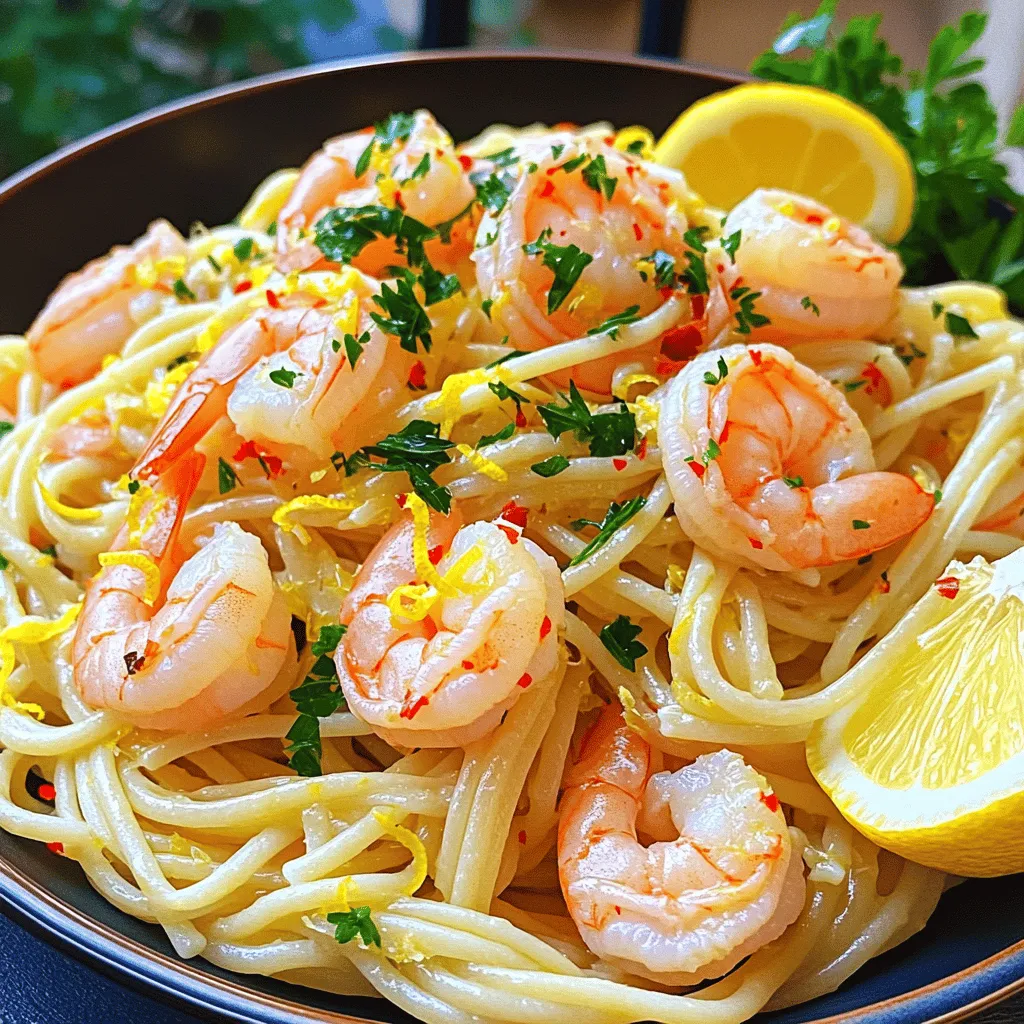 Lemon Garlic Shrimp Pasta Schnelle und köstliche Mahlzeit
