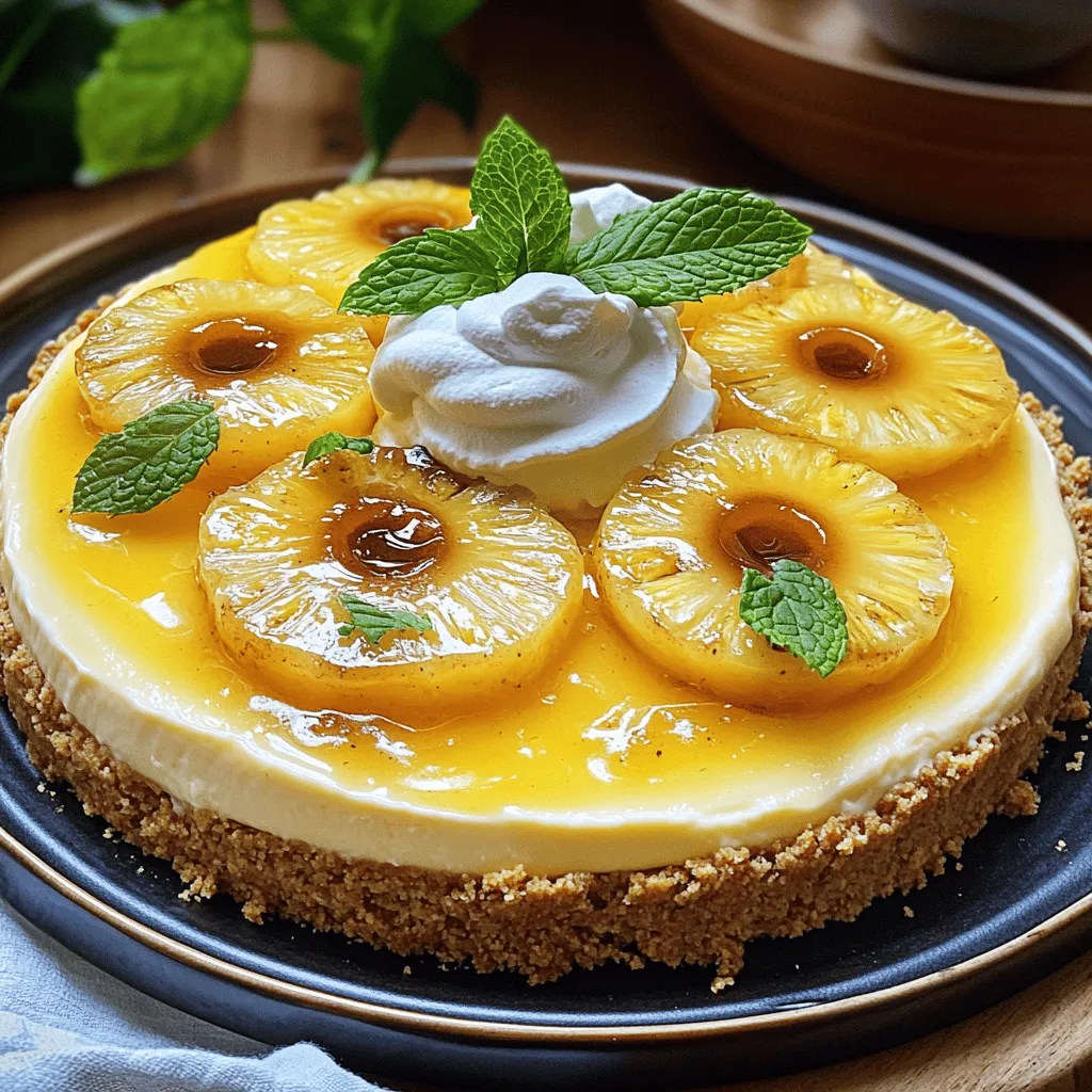 Pineapple Upside-Down Cheesecake Einfache Rezeptidee