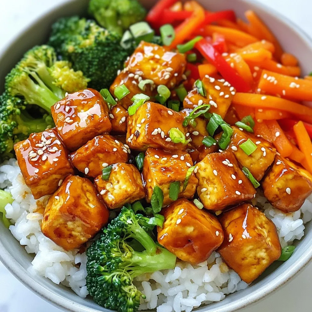 Crispy Teriyaki Tofu Bowl voller Geschmack und Nährstoffe