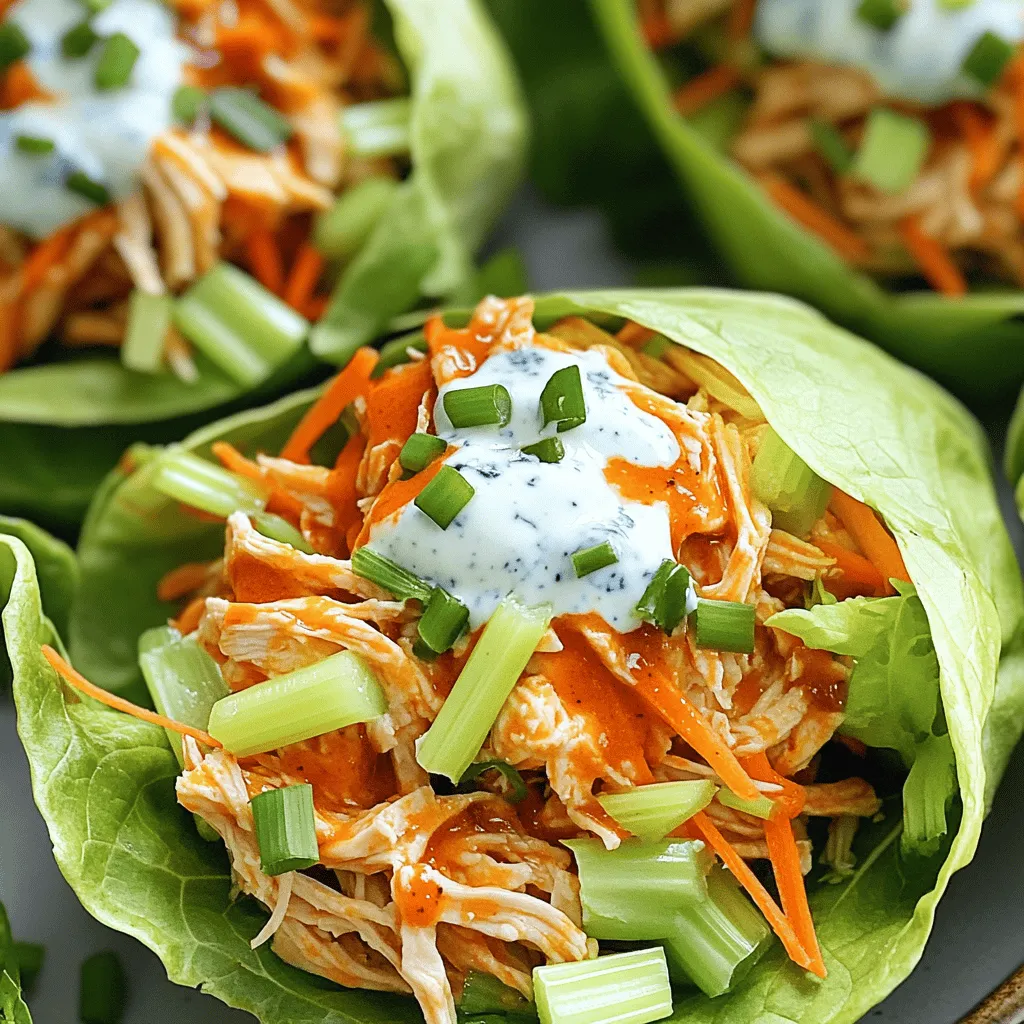 Buffalo Chicken Lettuce Wraps Leckere und einfache Idee