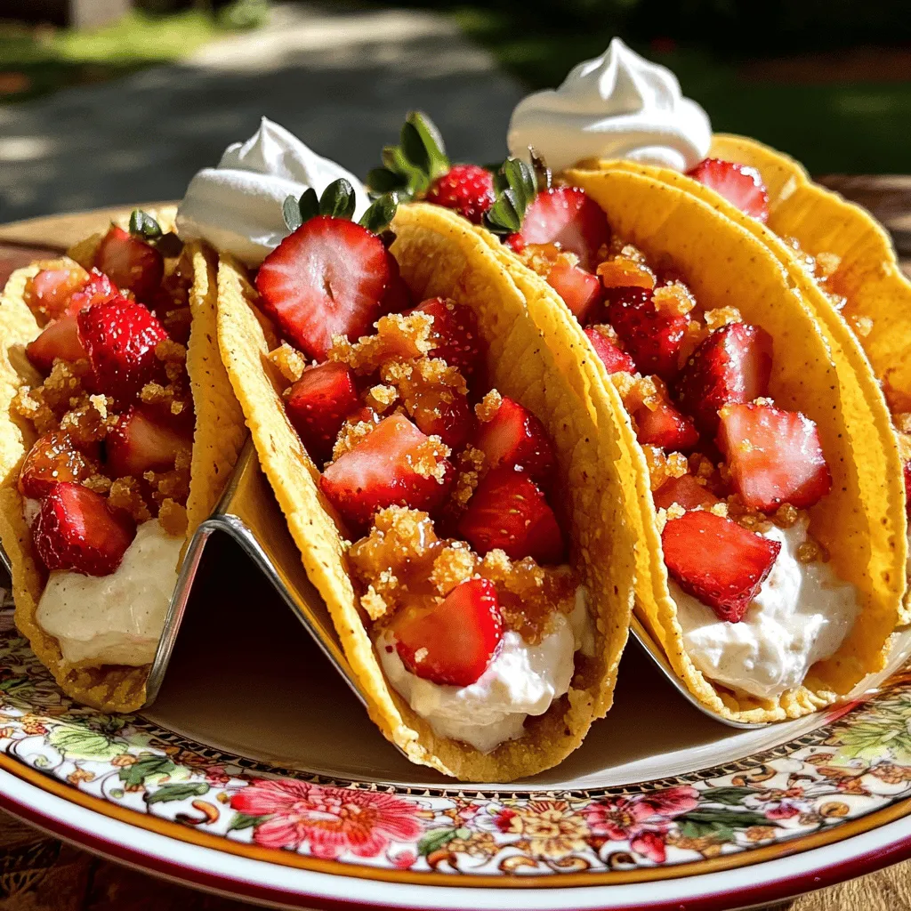 Erdbeer-Crunch-Cheesecake-Tacos Rezept und Genuss