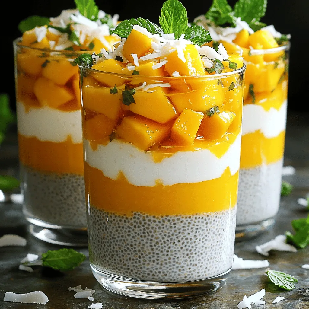 Mango Coconut Chia Parfaits Frisch und Einfach Zubereiten