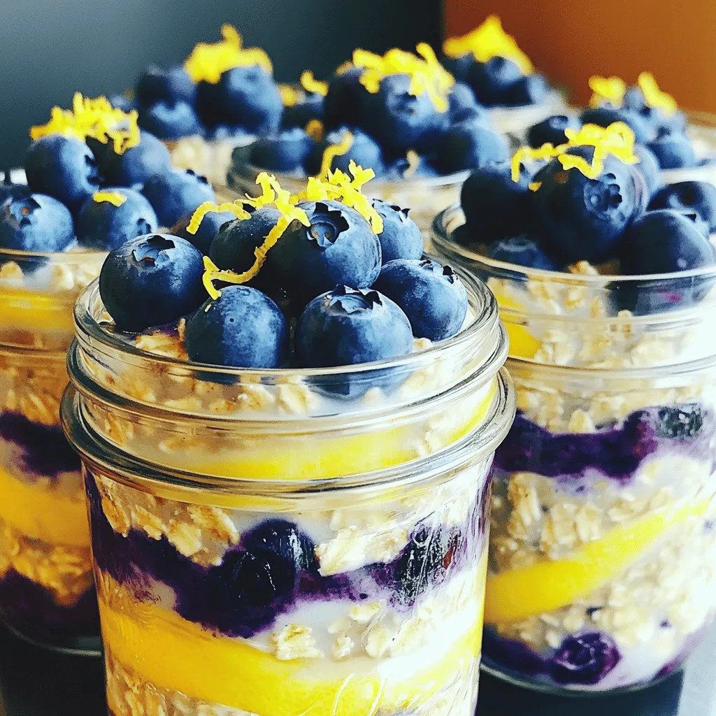 Lemon Blueberry Overnight Oats Kraftvoll und Gesund