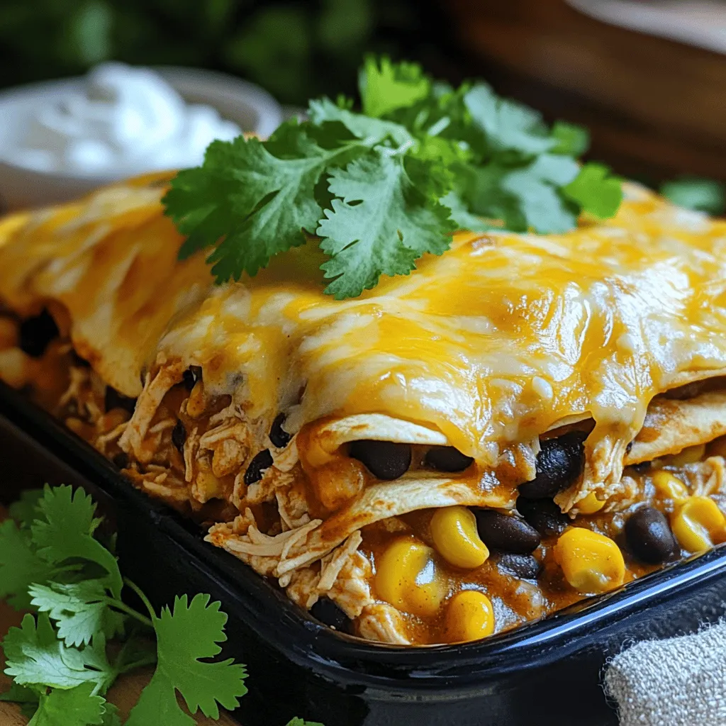 Leckere Chicken Enchilada Casserole Einfaches Rezept