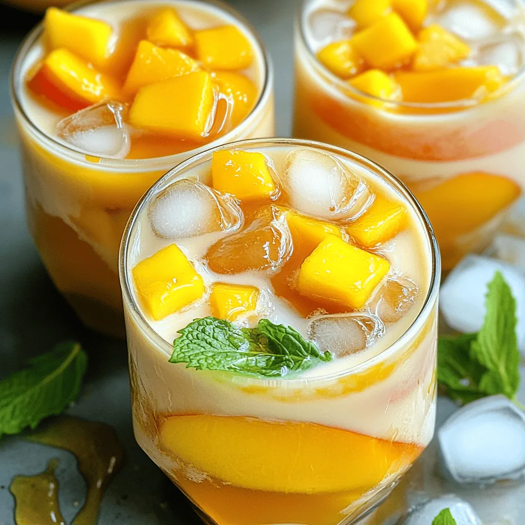 Peach Mango Milk Tea Einfaches und Erfrischendes Rezept