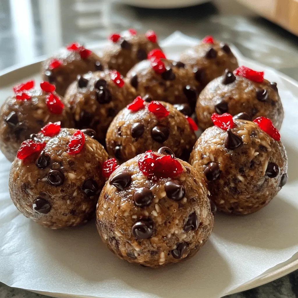 Cherry Chocolate Protein Balls Einfach und Lecker Snack