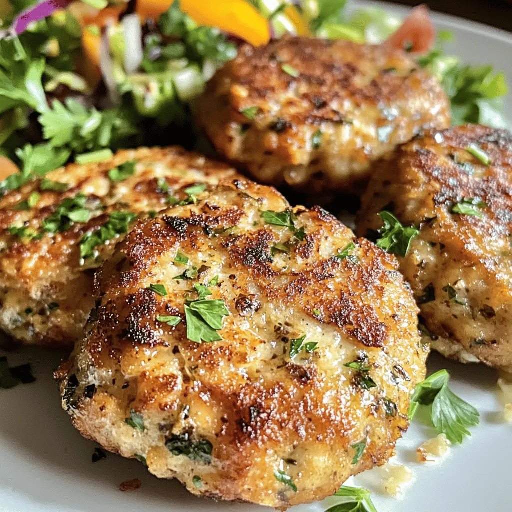 Garlic Parmesan Chicken Meatloaves Einfach Zubereiten