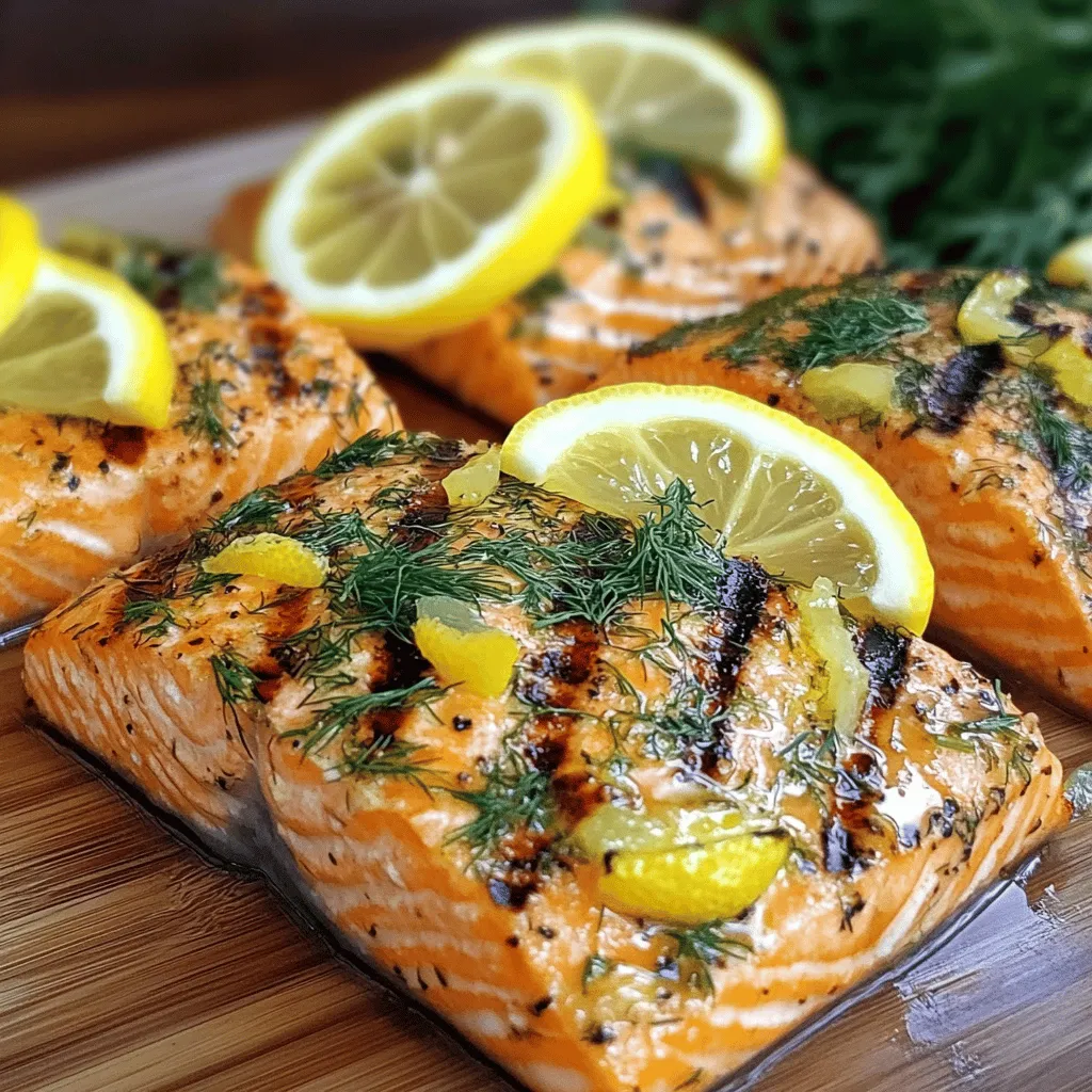 Zitronen-Kräuter-gegrillter Lachs Frisch und Köstlich
