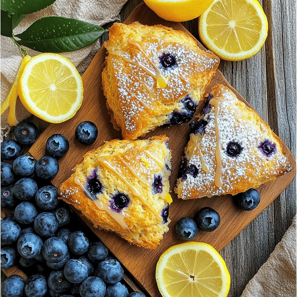 Lemon Blueberry Scones Frisch und Einfach Zubereiten