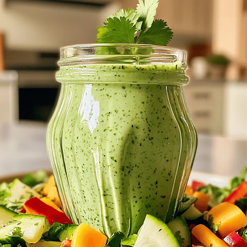 Creamy Cilantro Lime Dressing Einfaches und Schnelles Rezept